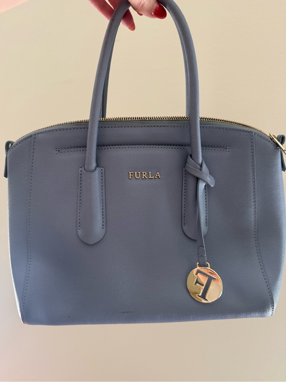 Furla pebbled Leather Domed Satchel
